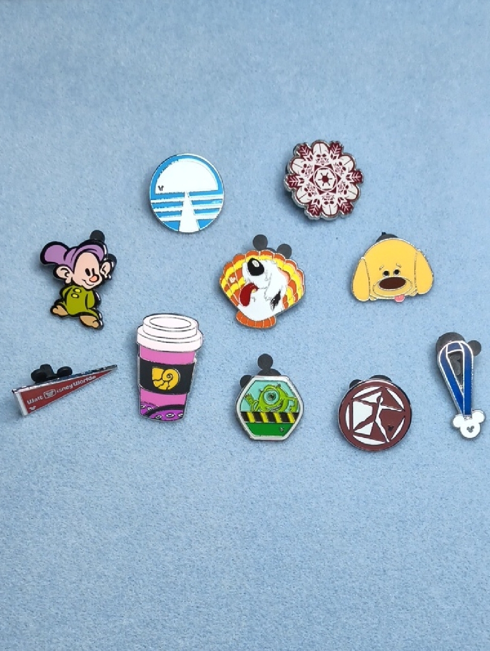 Disney Character Enamel Trading Pins Lot Of 10 Assorted